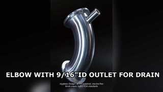 Санитарное колено с дренажным клапаном